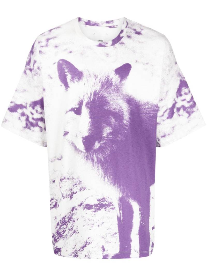 OAMC Yosemite graphic-print cotton T-shirt - Purple von OAMC
