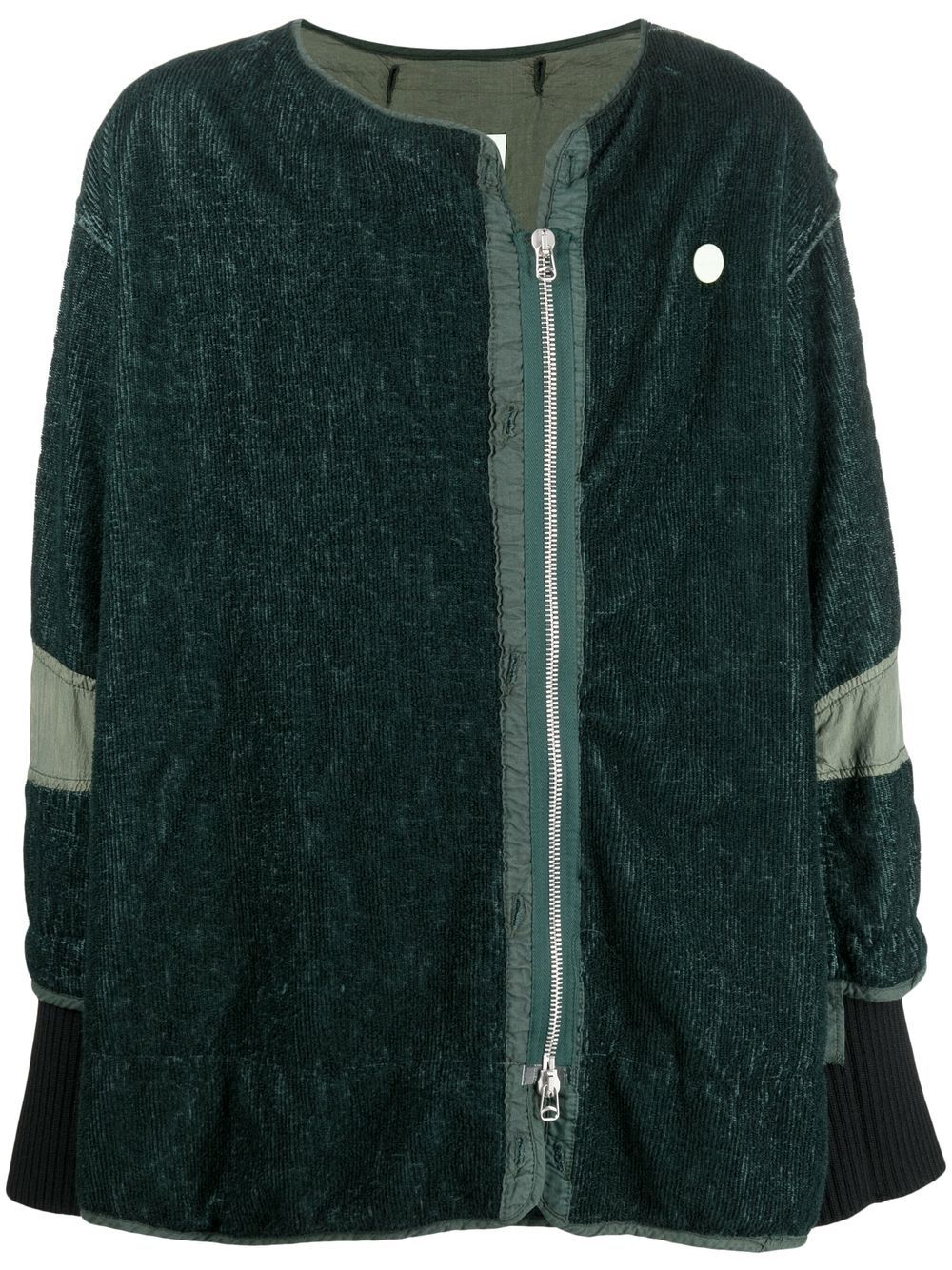 OAMC corduroy off-centre zip jacket - Green von OAMC