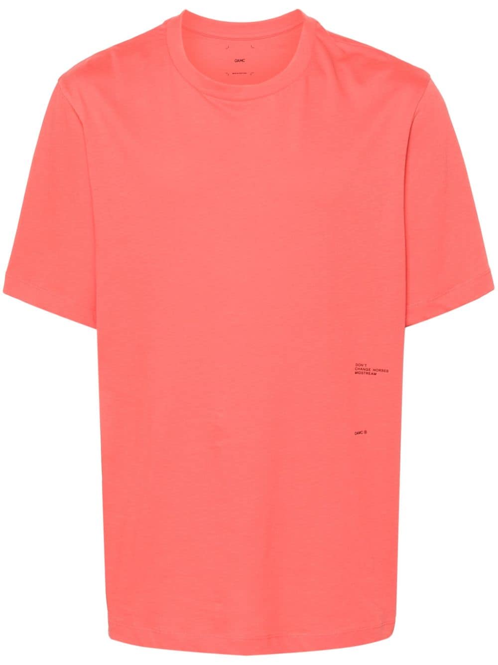 OAMC graphic-patch cotton T-shirt - Orange von OAMC
