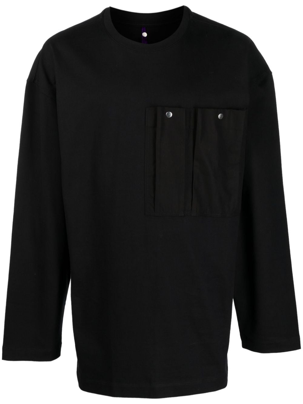 OAMC logo-patch organic-cotton sweatshirt - Black von OAMC