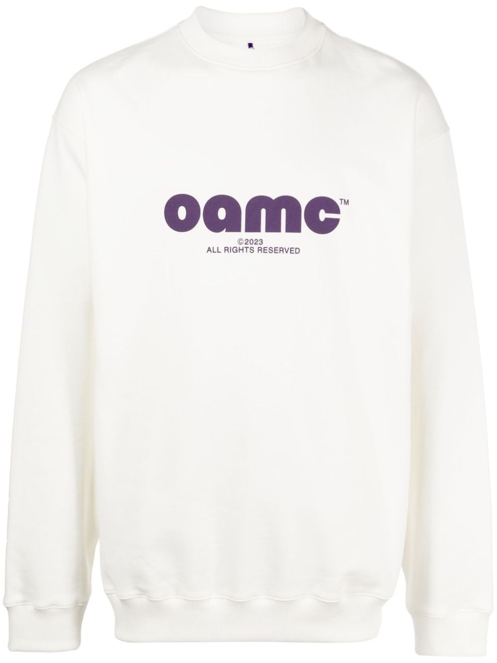 OAMC logo-print crew-neck sweatshirt - White von OAMC