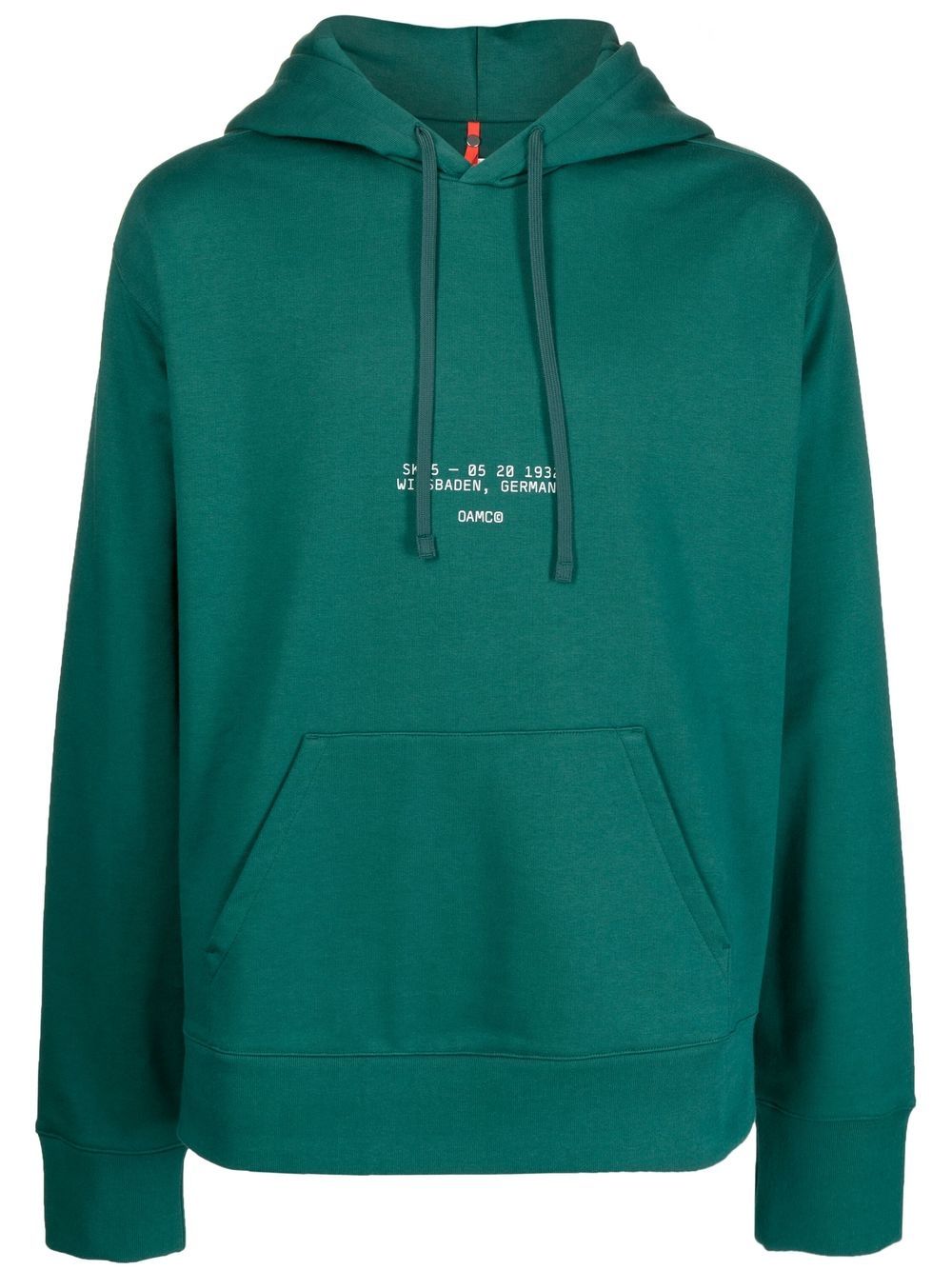 OAMC logo-print detail hoodie - Green von OAMC