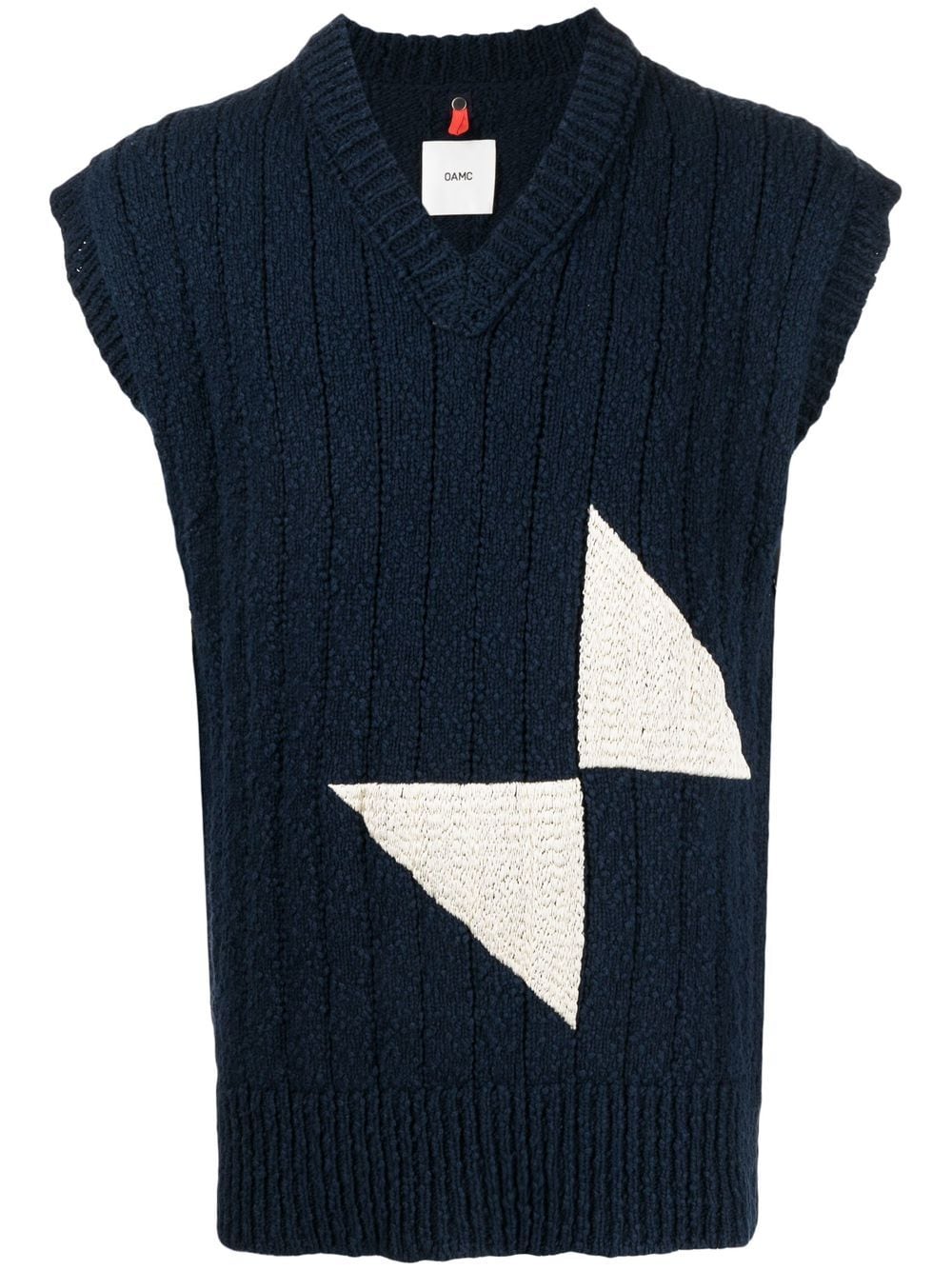OAMC panelled knitted vest - Blue von OAMC