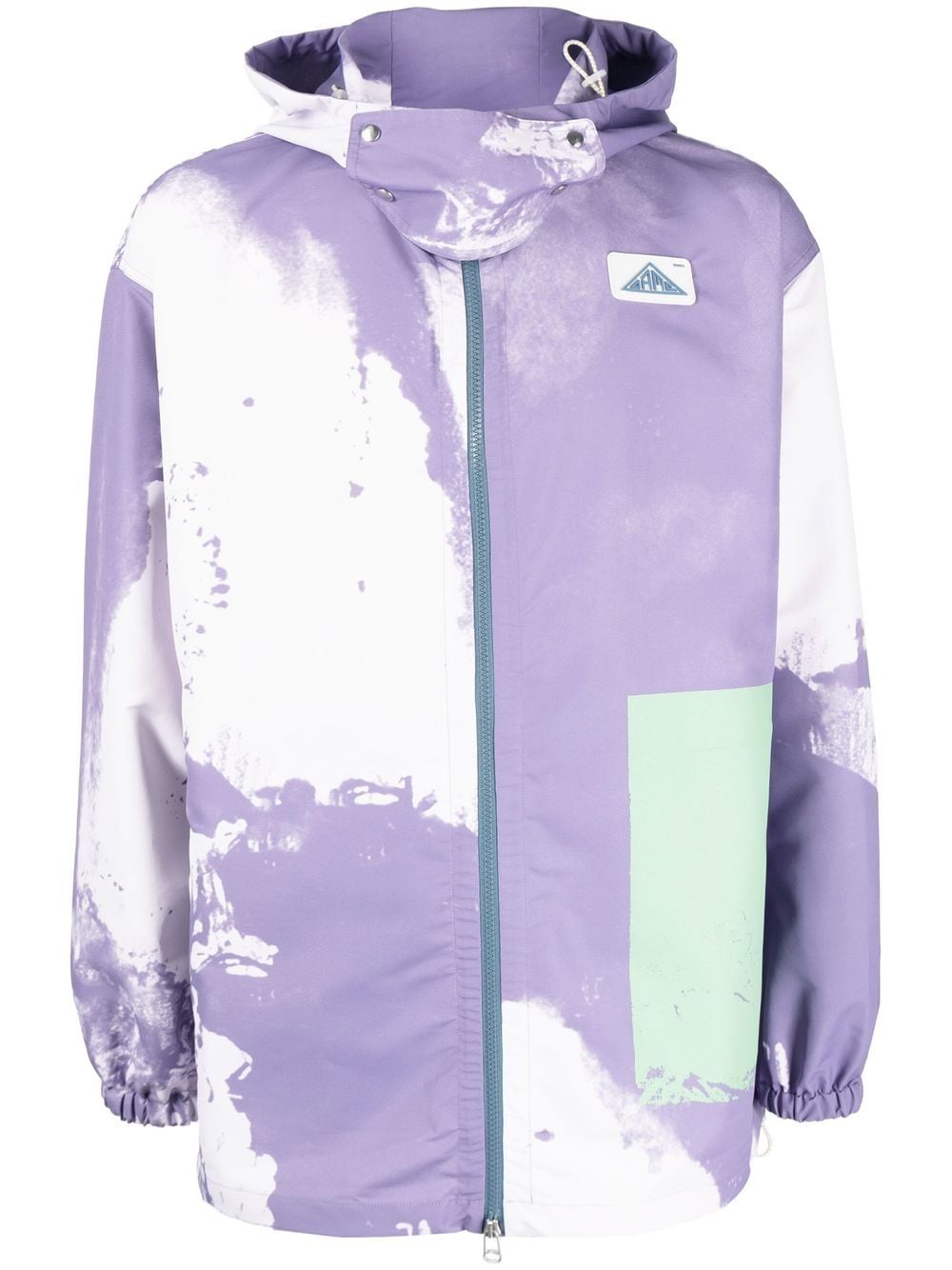 OAMC tie dye-print zip-up hooded jacket - Purple von OAMC