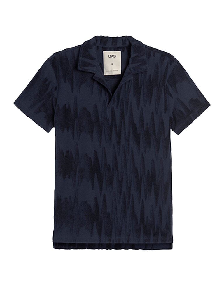 OAS Frottee Poloshirt blau | L von OAS