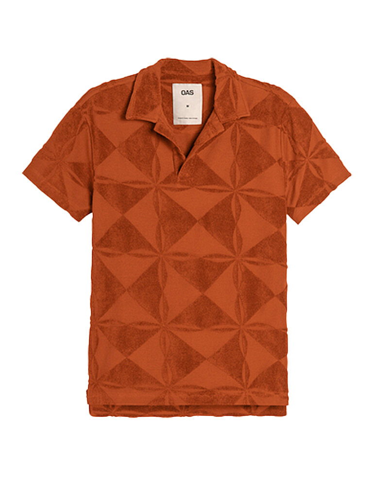 OAS Frottee Poloshirt orange | XL von OAS