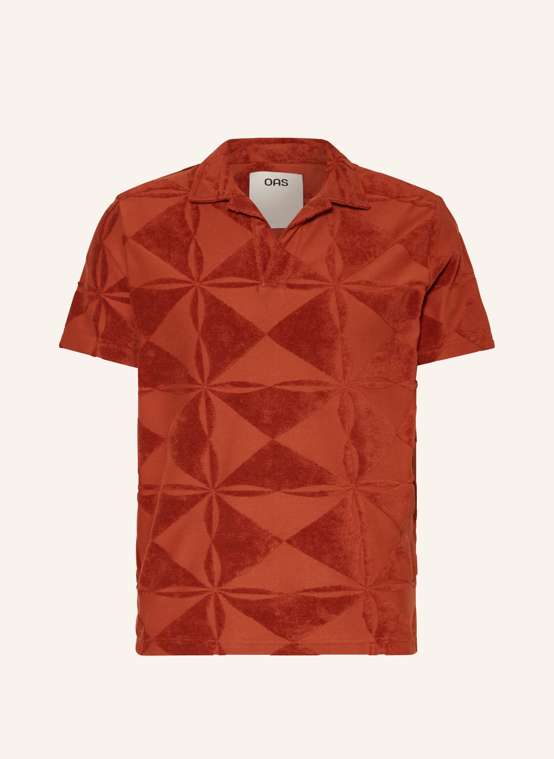 Oas Resorthemd Plateau Comfort Fit Aus Frottee orange Oas Resorthemd Plateau Comfort Fit Aus Frottee orange von OAS