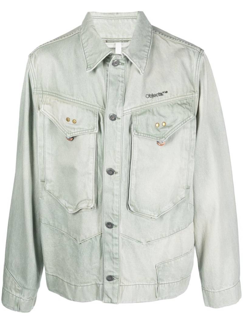 OBJECTS IV LIFE logo-embroidered denim jacket - Green von OBJECTS IV LIFE