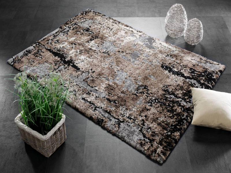 OCI DIE TEPPICHMARKE Teppich »Juwel Liray«, rechteckig, 20 mm Höhe, Kurzflor, Wohnzimmer, Marmor Optik, Hoch Tief Effekt von OCI Die Teppichmarke