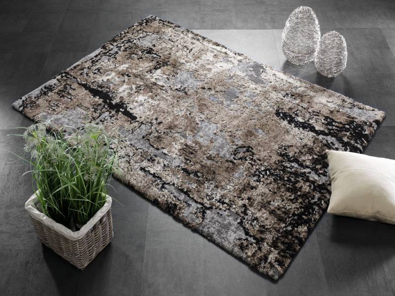 OCI DIE TEPPICHMARKE Teppich »Juwel Liray«, rechteckig, 20 mm Höhe, Kurzflor, Wohnzimmer, Marmor Optik, Hoch Tief Effekt von OCI Die Teppichmarke