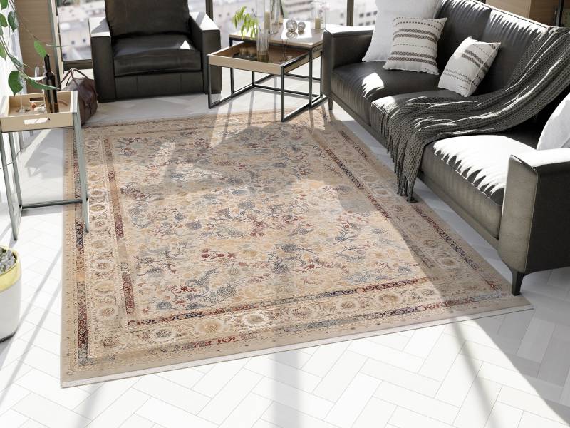 OCI DIE TEPPICHMARKE Teppich »MYSTIC LIMITED«, rechteckig, 7 mm Höhe, florale Muster in 3D-Optik, maschinell gewebt, Viskose von OCI Die Teppichmarke