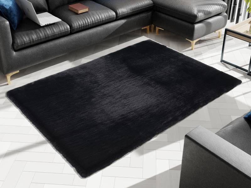 OCI DIE TEPPICHMARKE Hochflor-Teppich »ROCKY SOFT«, rechteckig, 35 mm Höhe, Kunstfell, weich, kuschelig, maschinell gewebt, Kaninchen Haptik von OCI Die Teppichmarke