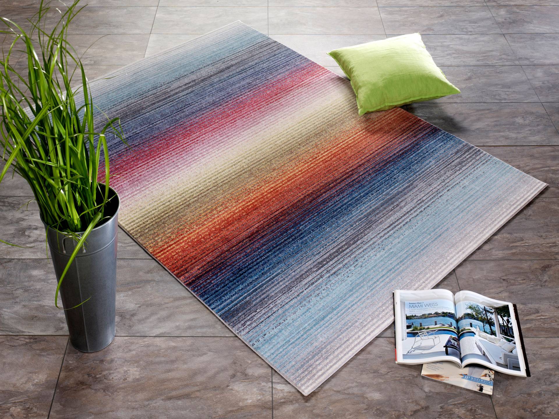 OCI DIE TEPPICHMARKE Teppich »Rainbow Stripe«, rechteckig, 5 mm Höhe, Besonders weich durch Microfaser, Wohnzimmer OCI DIE TEPPICHMARKE Teppich »Rainbow Stripe«, rechteckig, 5 mm Höhe, Besonders weich durch Microfaser, Wohnzimmer von OCI Die Teppichmarke