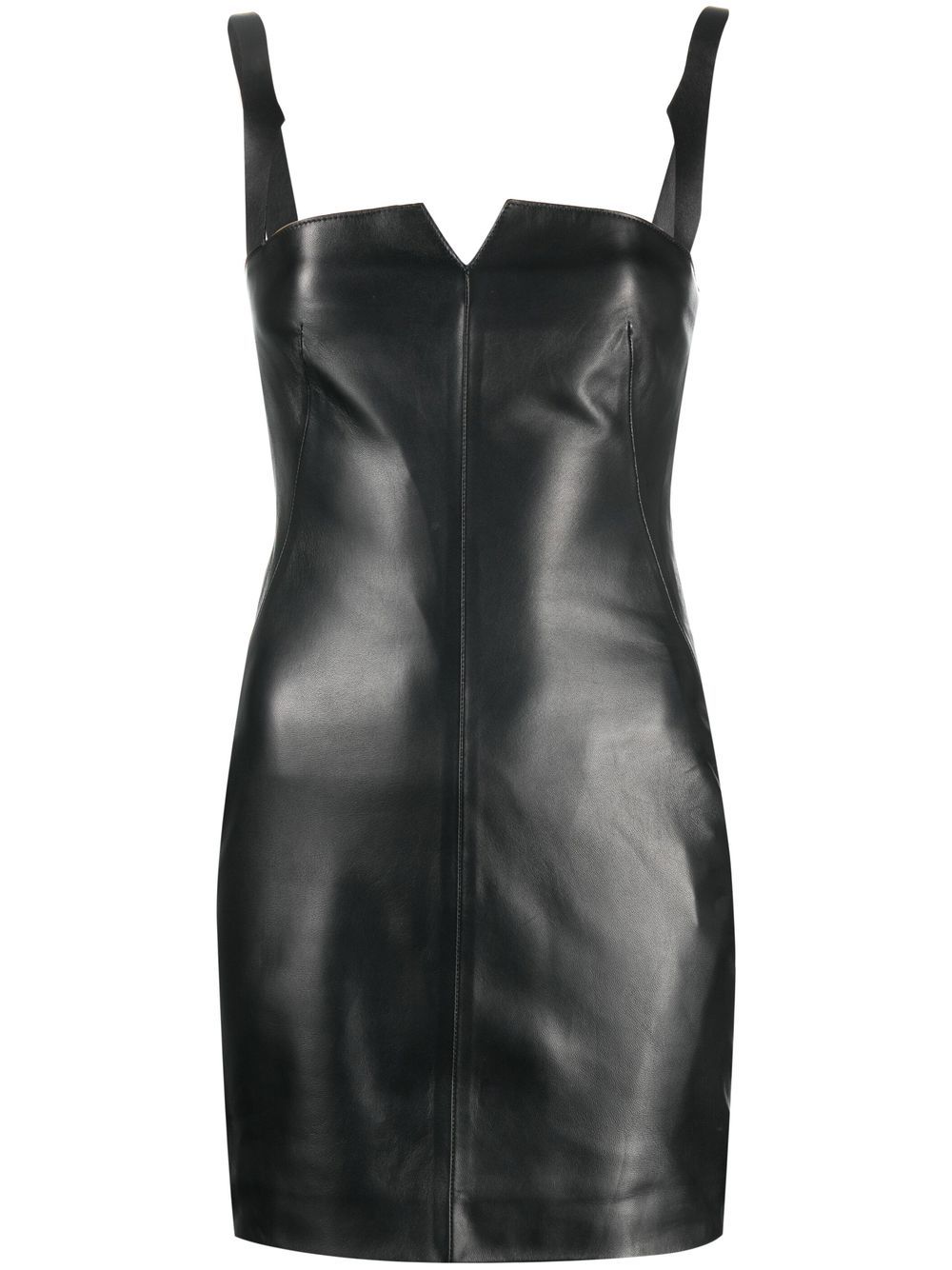 Off-White leather mini dress - Black von Off-White