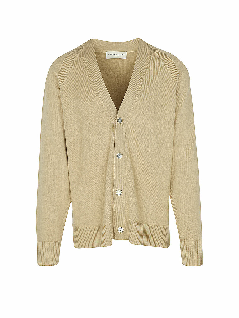 OFFICINE GENERALE Cardigan MILOS camel | XL von OFFICINE GENERALE