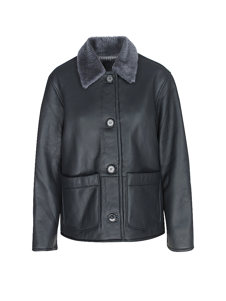 OFFICINE GENERALE Shearlingjacke  LAURENCE grau | S von OFFICINE GENERALE