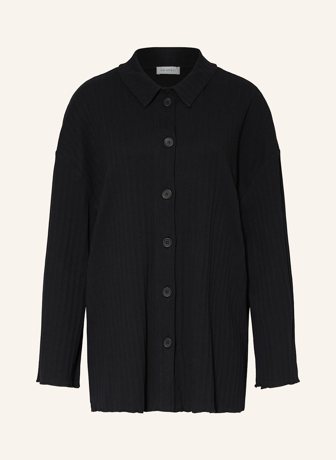 Oh April Hemdbluse Fleur Aus Jersey schwarz von OH APRIL