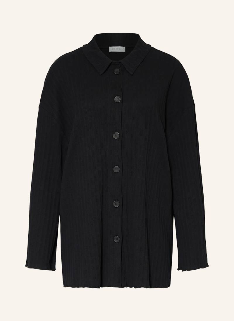 Oh April Hemdbluse Fleur Aus Jersey schwarz von OH APRIL