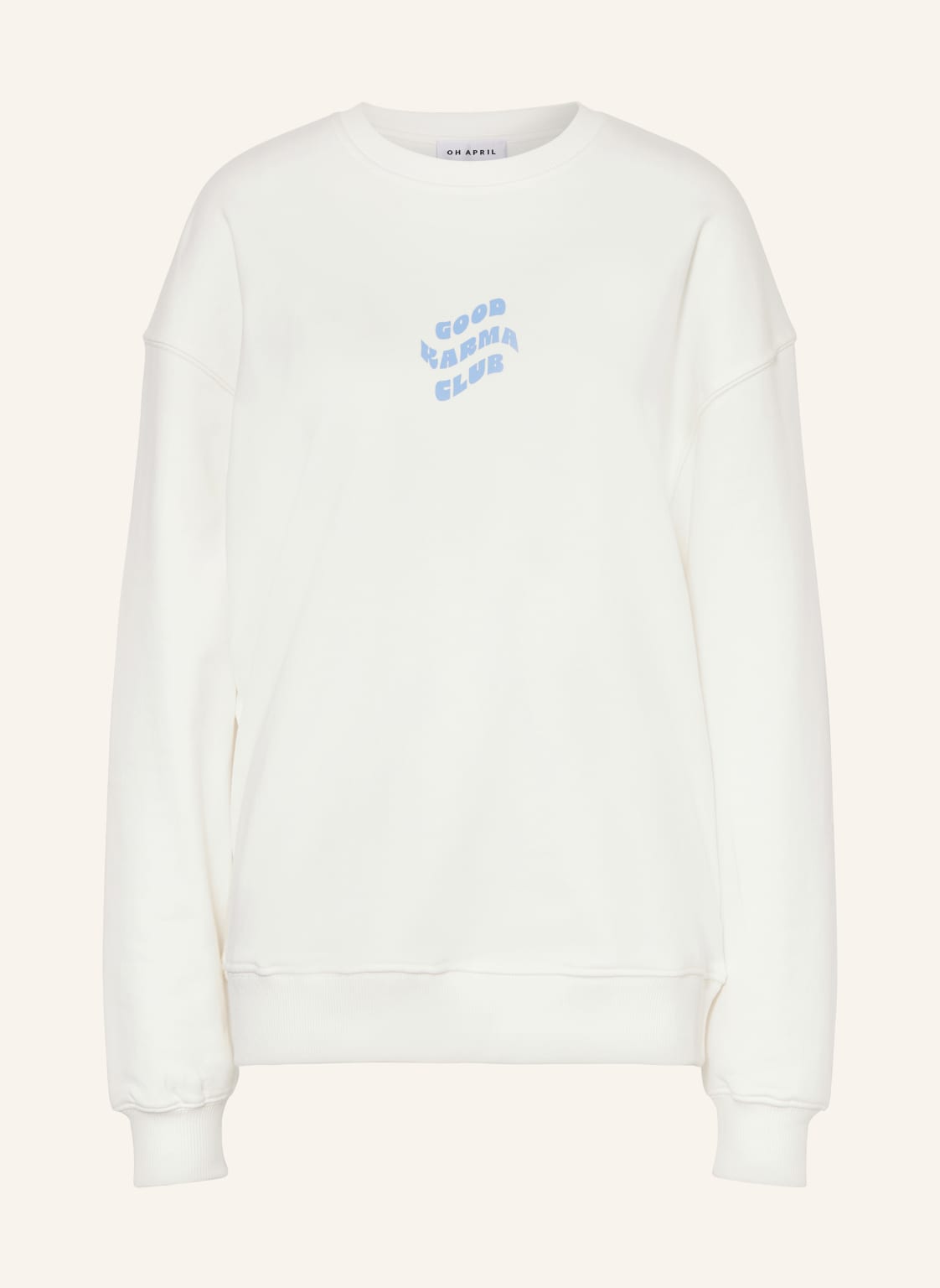 Oh April Oversized-Sweatshirt Good Karma Club weiss von OH APRIL