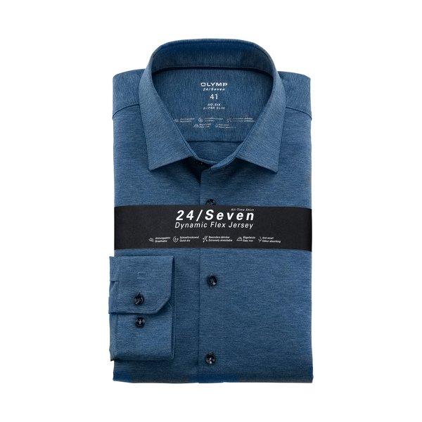 Hemd, Slim Fit, Langarm Herren Blau 44 von OLYMP