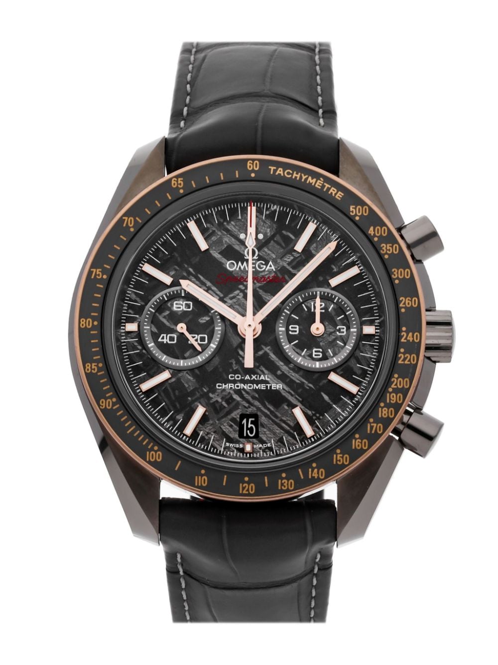 OMEGA 2019 pre-owned Speedmaster Meteorite 'Dark Side of the Moon' Chronograph 44mm - Black von OMEGA