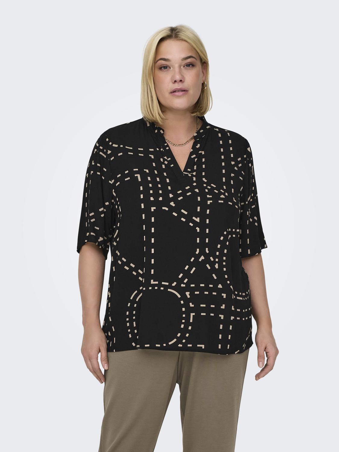 ONLY CARMAKOMA Blusenshirt »CARPHOEBE LIFE 2/4 TOP AOP« von ONLY CARMAKOMA