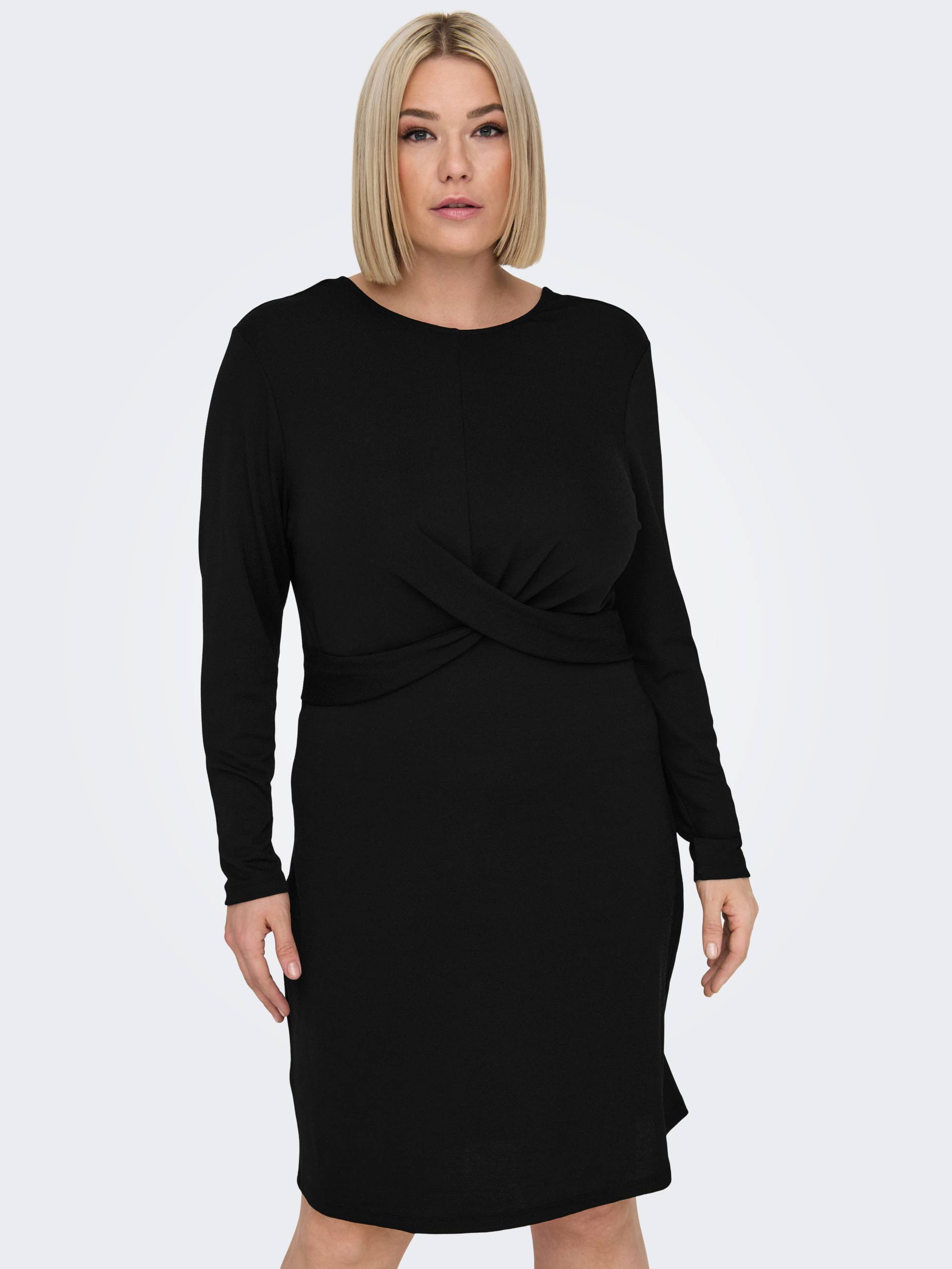 ONLY CARMAKOMA Jerseykleid »CARQUEEN L/S GLITTER TWIST DRESS JRS BF«, mit Knotendetail von ONLY CARMAKOMA