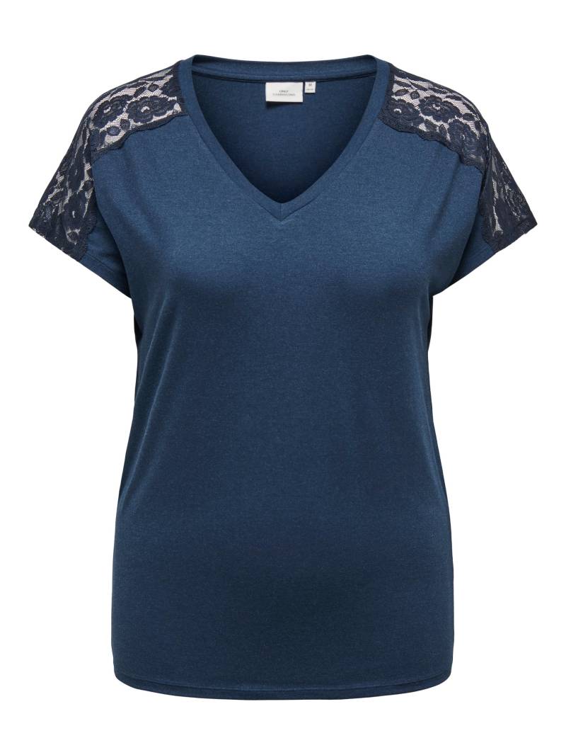 ONLY CARMAKOMA Kurzarmshirt »CARJINNY S/S V-NECK LACE TOP JRS« von ONLY CARMAKOMA