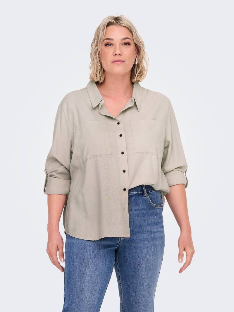 ONLY CARMAKOMA Langarmbluse »CARYASMIN-CARO L/S LINEN SHIRT PNT« von ONLY CARMAKOMA