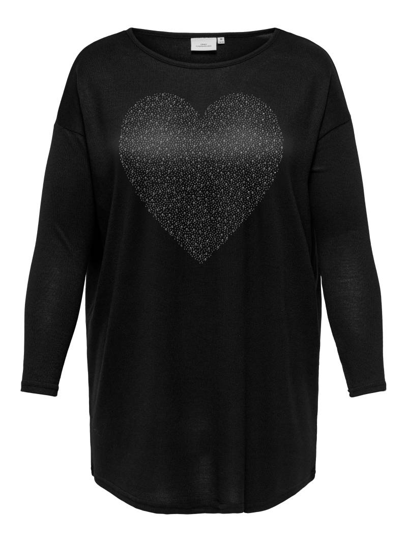 ONLY CARMAKOMA Langarmshirt »CARALBA LS LONG TOP JRS«, mit Glitzernieten von ONLY CARMAKOMA