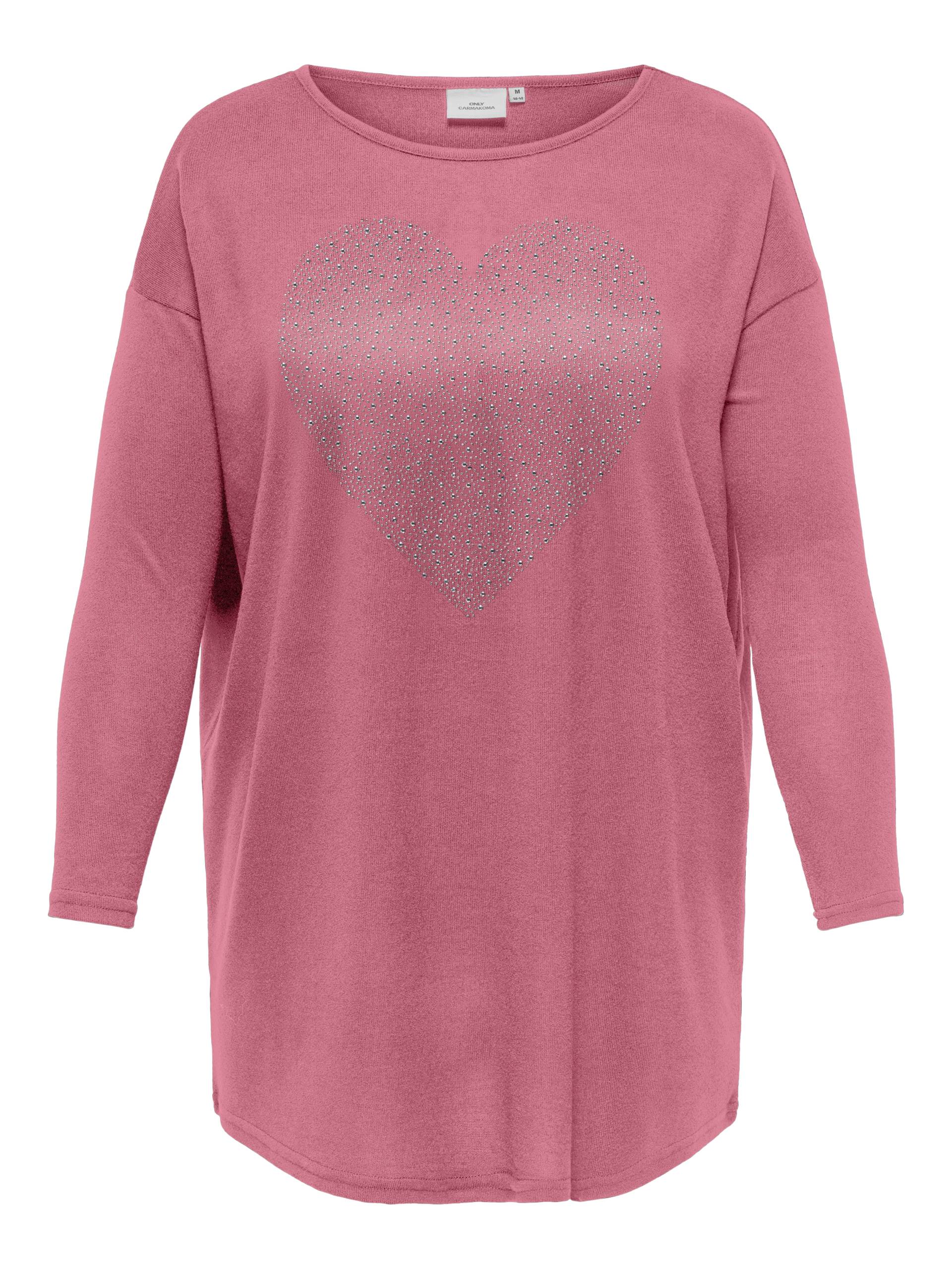 ONLY CARMAKOMA Langarmshirt »CARALBA LS LONG TOP JRS«, mit Glitzernieten von ONLY CARMAKOMA
