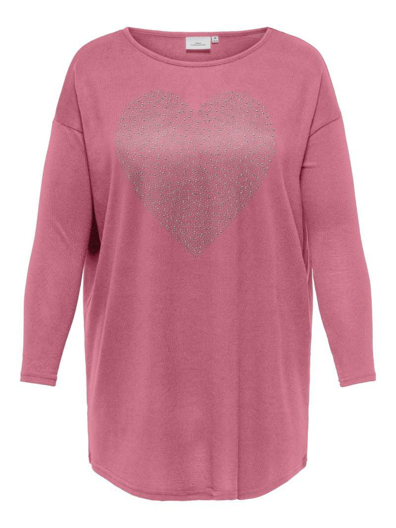 ONLY CARMAKOMA Langarmshirt »CARALBA LS LONG TOP JRS«, mit Glitzernieten von ONLY CARMAKOMA