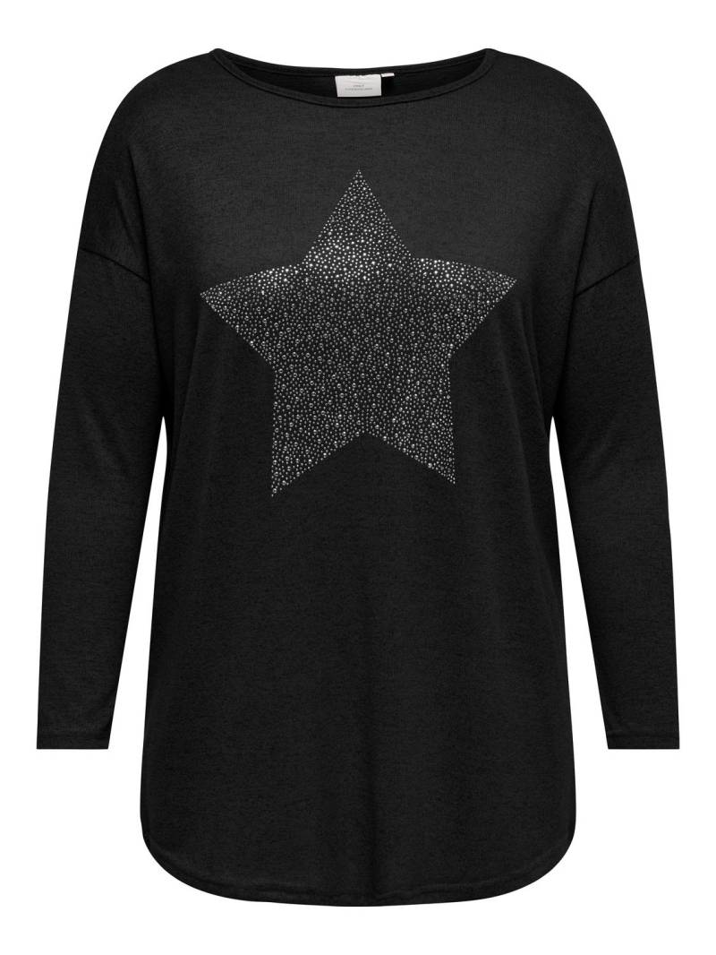 ONLY CARMAKOMA Langarmshirt »CARALBA LS LONG TOP JRS«, mit Glitzernieten von ONLY CARMAKOMA