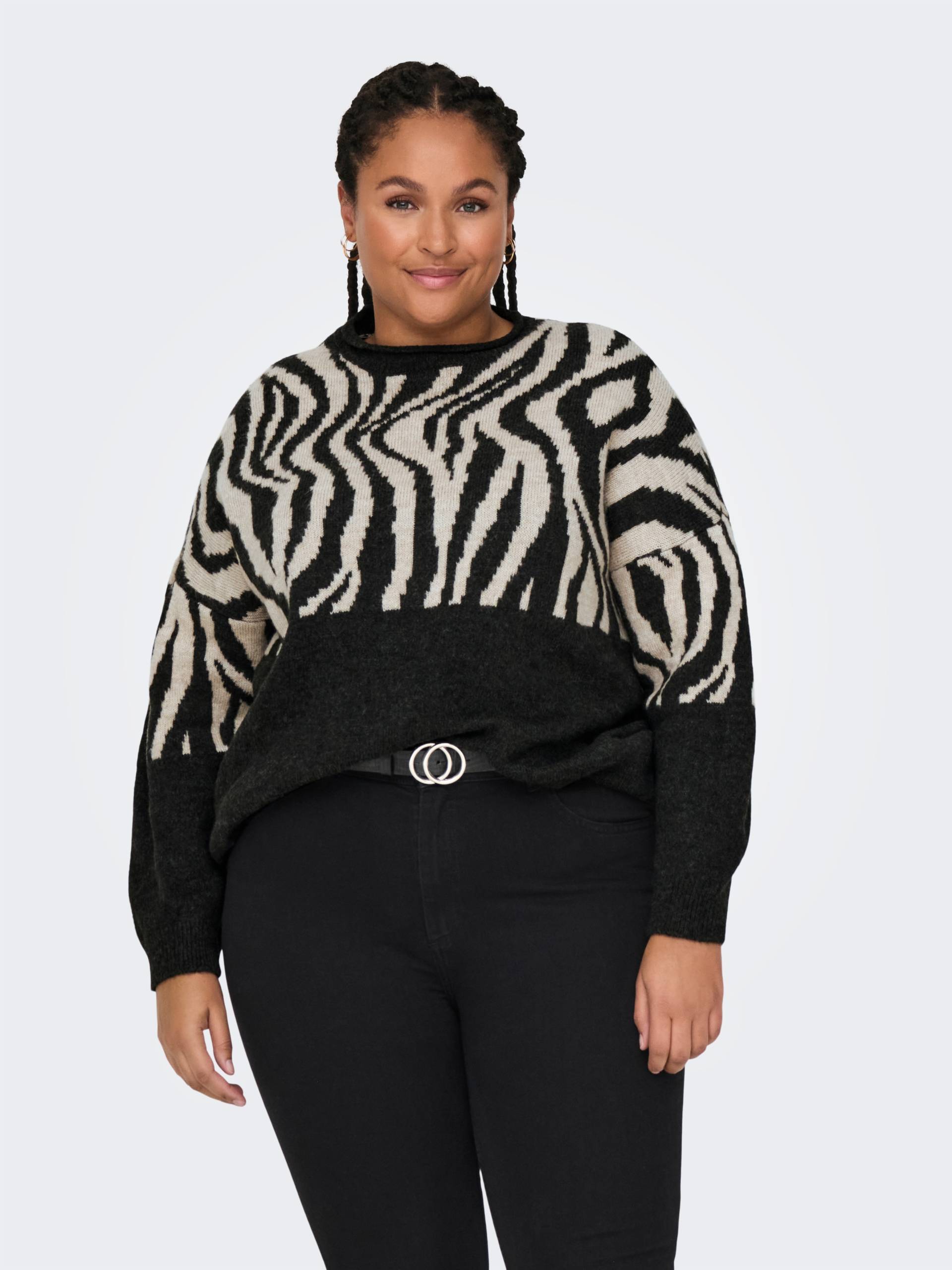 ONLY CARMAKOMA Rundhalspullover »CARJADE ZEBRA L/S O-NECK KNT« ONLY CARMAKOMA Rundhalspullover »CARJADE ZEBRA L/S O-NECK KNT« von ONLY CARMAKOMA