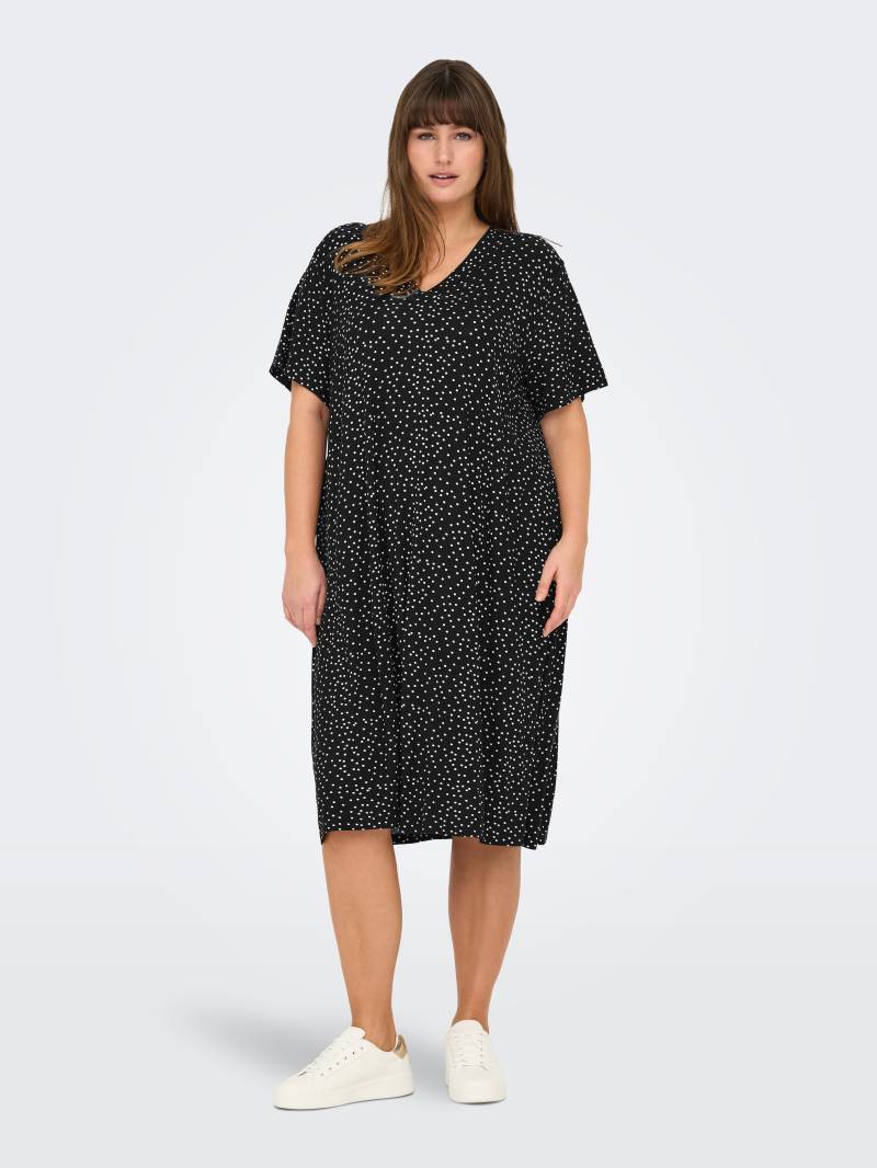 ONLY CARMAKOMA Shirtkleid »CARFYRLA LIFE S/S V-NCK BLK AOP DRE NOOS« von ONLY CARMAKOMA