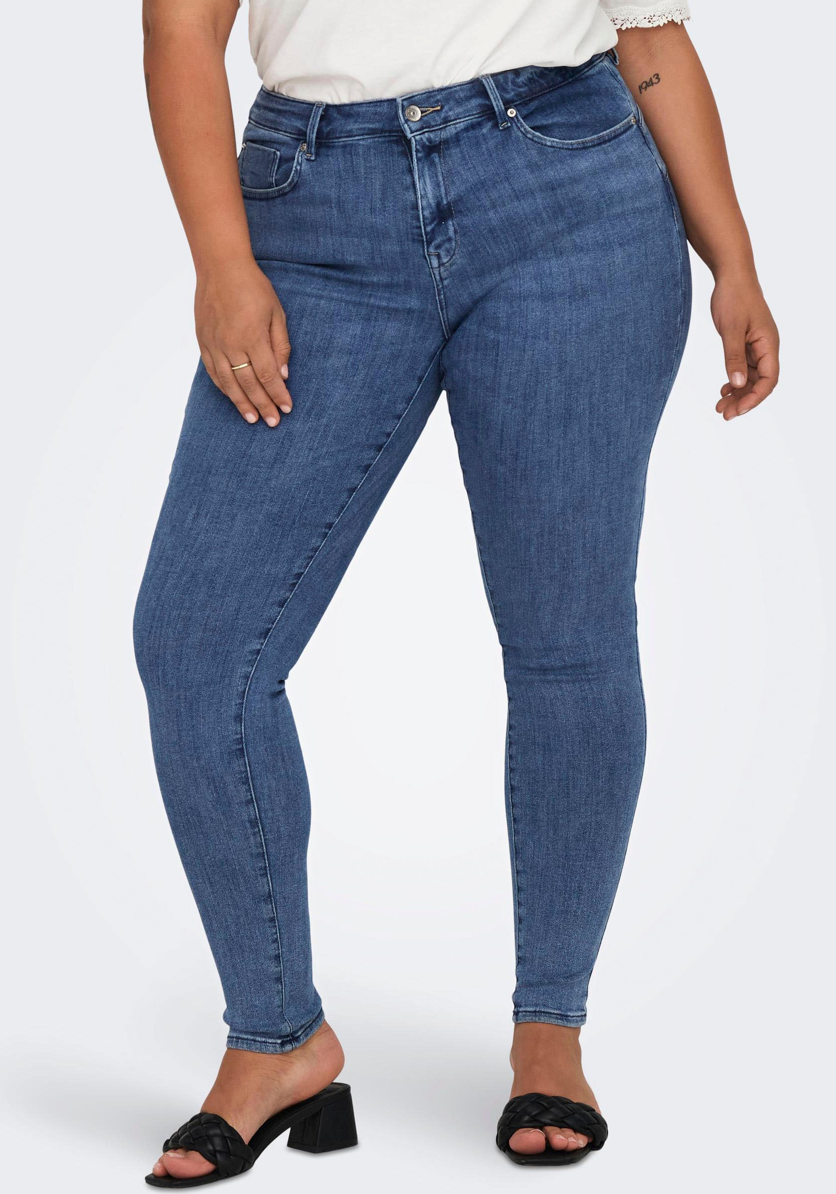 ONLY CARMAKOMA Skinny-fit-Jeans »CARPOWER MID SKINNY PUSH UP REA2981 NOOS« von ONLY CARMAKOMA
