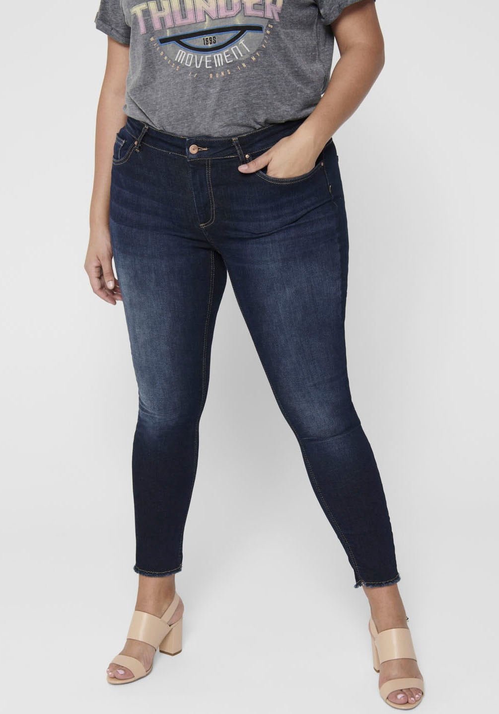 ONLY CARMAKOMA Skinny-fit-Jeans »CARWILLY REG SK ANK JNS« von ONLY CARMAKOMA