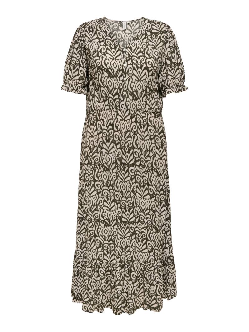 ONLY CARMAKOMA Sommerkleid »CARCHIANTI S/S CALF DRESS WVN NOOS«, mit Volant von ONLY CARMAKOMA