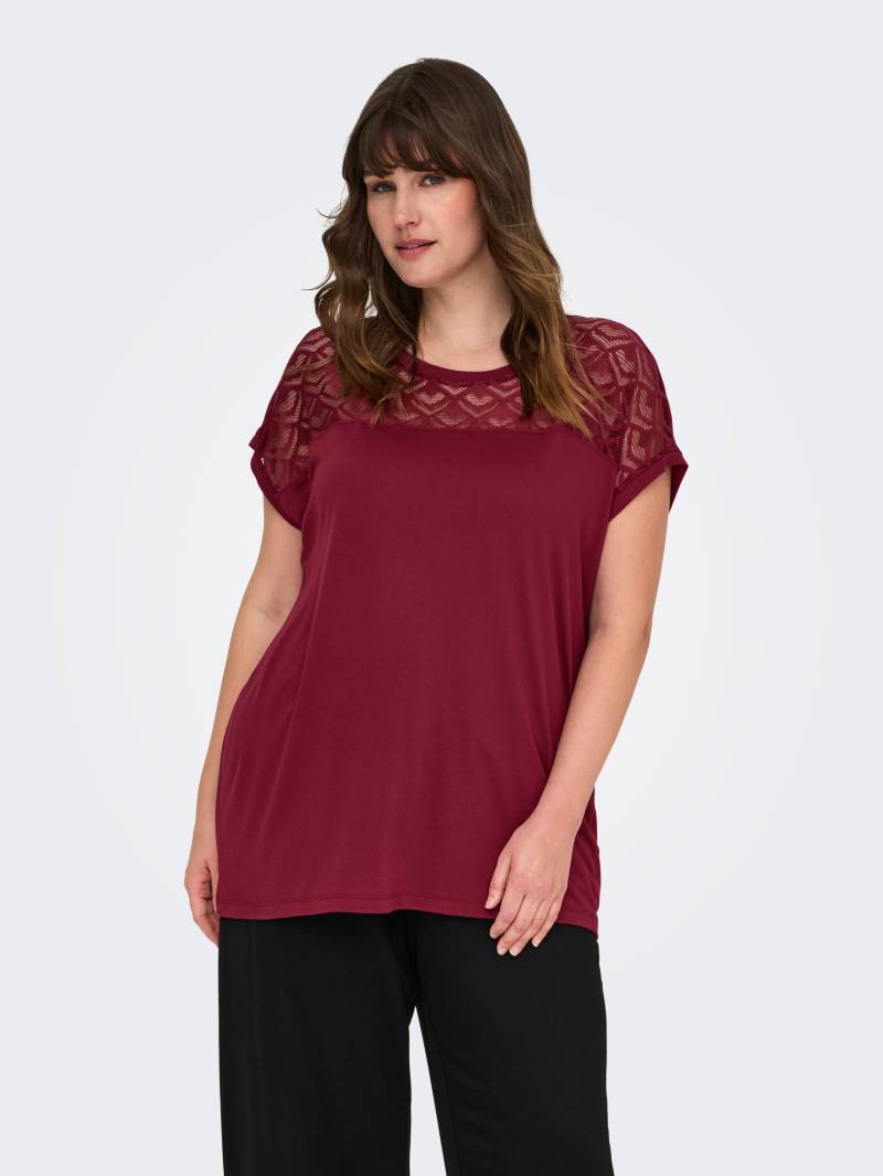 ONLY CARMAKOMA Spitzenshirt »CARFLAKE LIFE S/S MIX TOP JRS NOOS« von ONLY CARMAKOMA