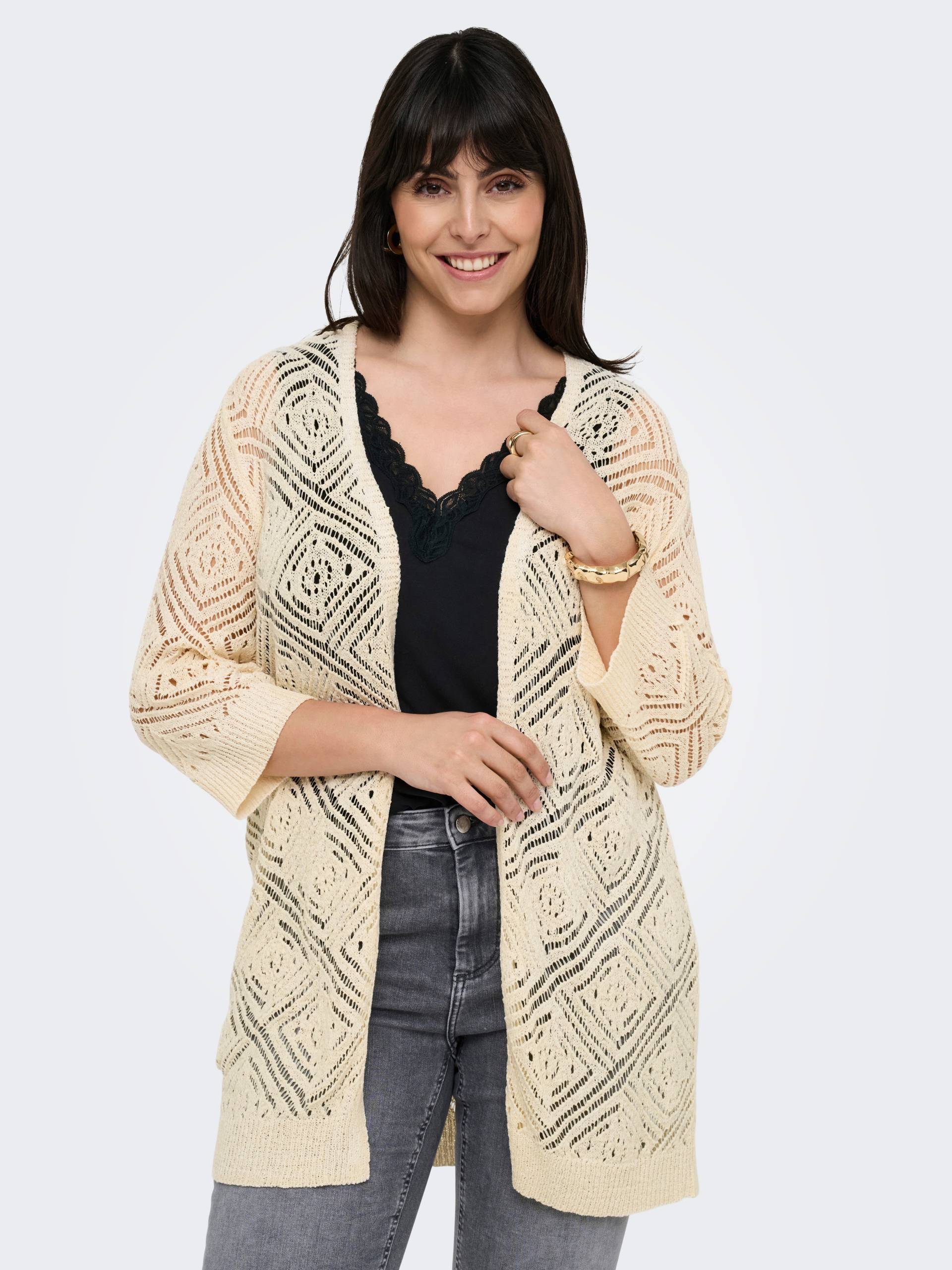 ONLY CARMAKOMA Strickjacke »CARWISTY 3/4 SL OPEN CARDIGAN KNT« von ONLY CARMAKOMA