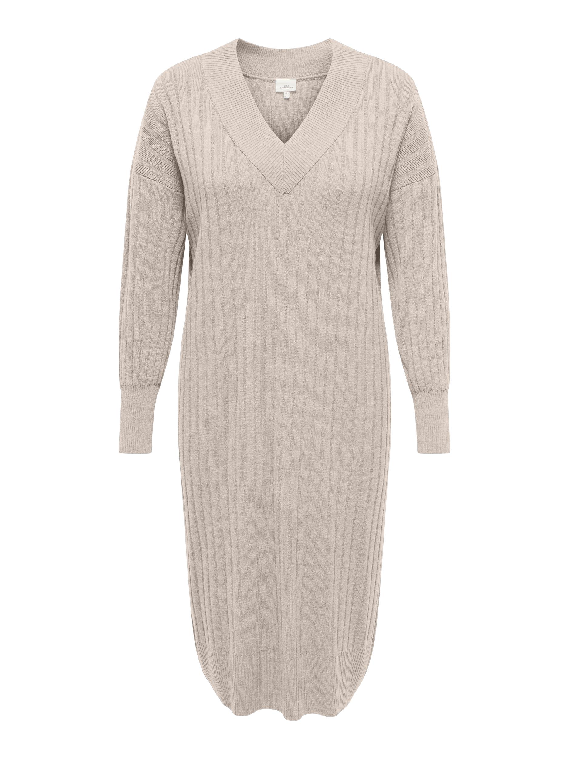 ONLY CARMAKOMA Strickkleid »CARNEW TESSA L/S MIDI V DRESS NOOS KNT« von ONLY CARMAKOMA