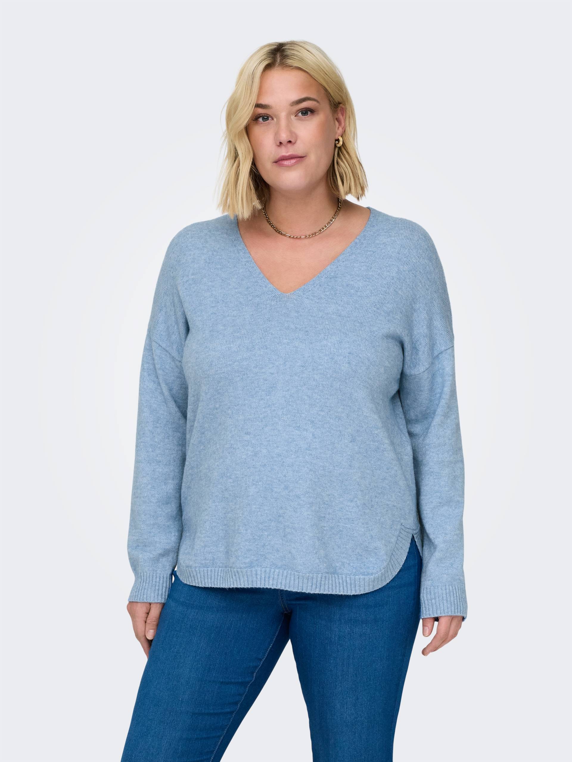ONLY CARMAKOMA V-Ausschnitt-Pullover »CARMARGARETA LS PULLOVER KNT NOOS« ONLY CARMAKOMA V-Ausschnitt-Pullover »CARMARGARETA LS PULLOVER KNT NOOS« von ONLY CARMAKOMA