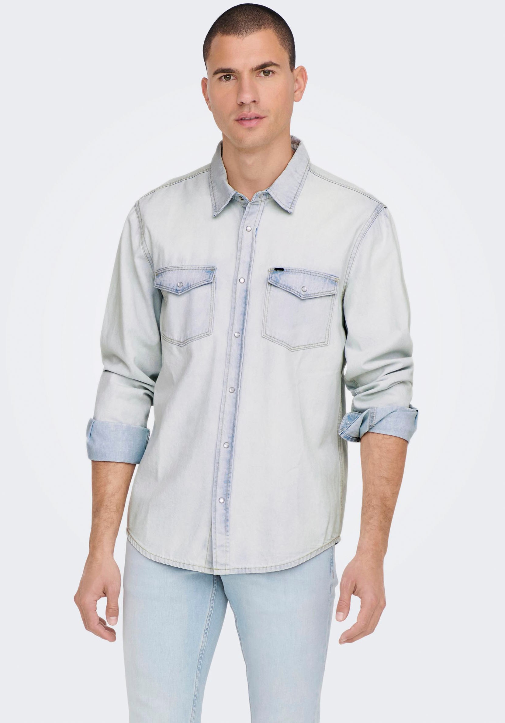 ONLY & SONS Jeanshemd »OS ONSBANE DENIM SHIRT« von ONLY & SONS