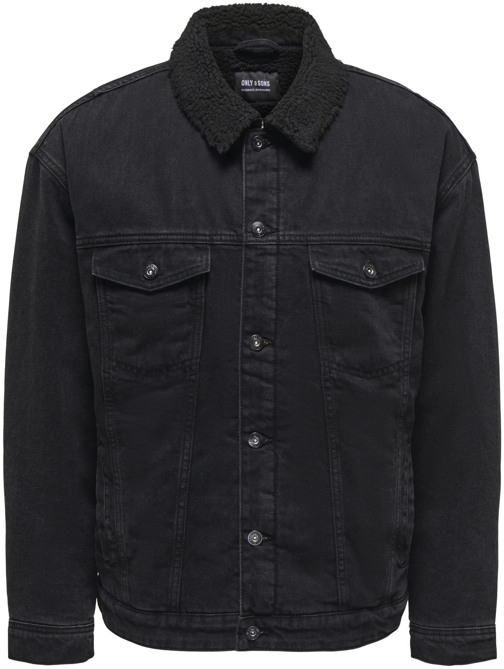 ONLY & SONS Jeansjacke »ONSRICK OVZ BLACK 6942 TEDDY DNM JACKET« von ONLY & SONS