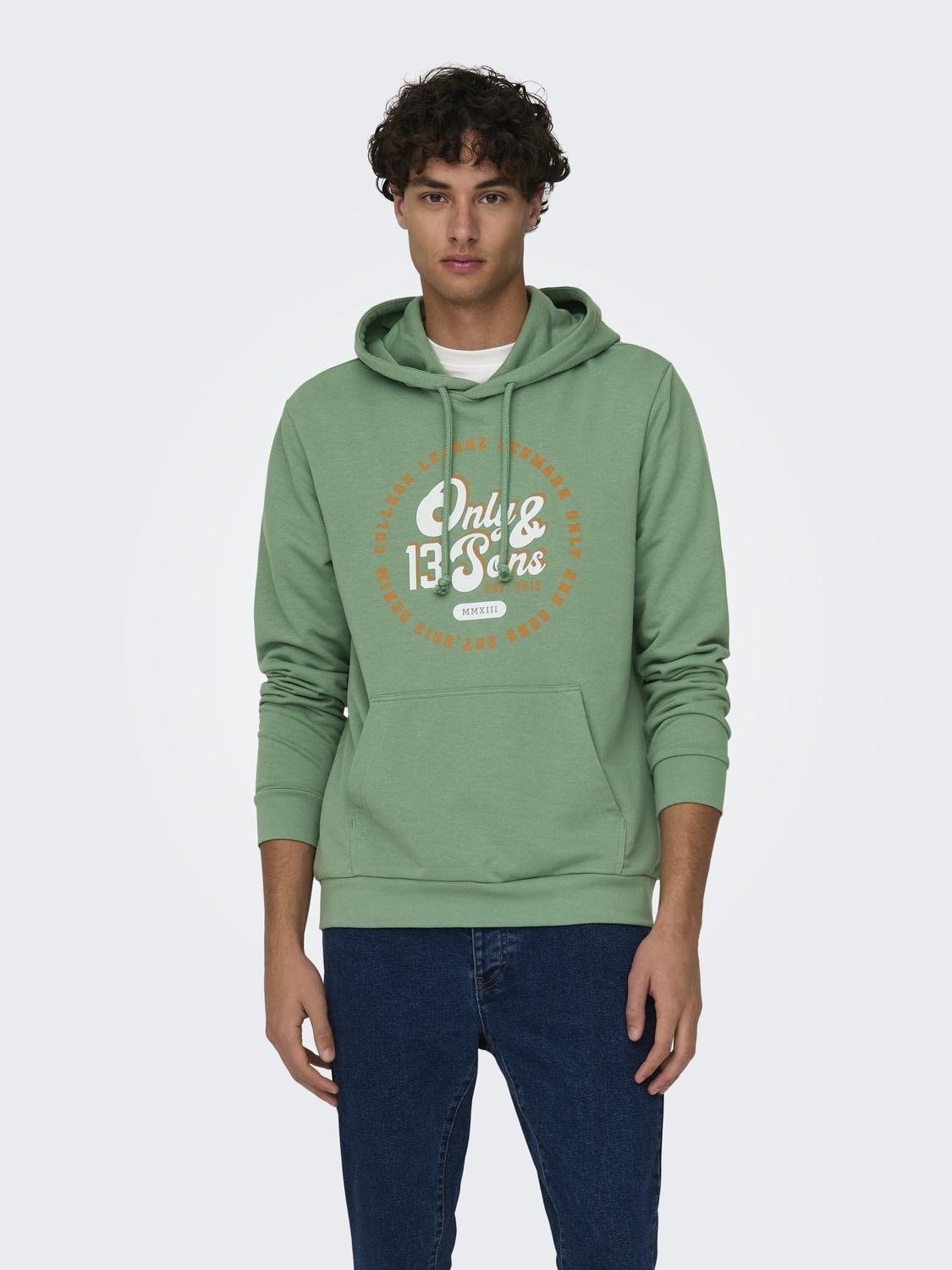 ONLY & SONS Kapuzensweatshirt »ONSLENNY REG VINTAGE PRINT HOOD SWEAT« von ONLY & SONS