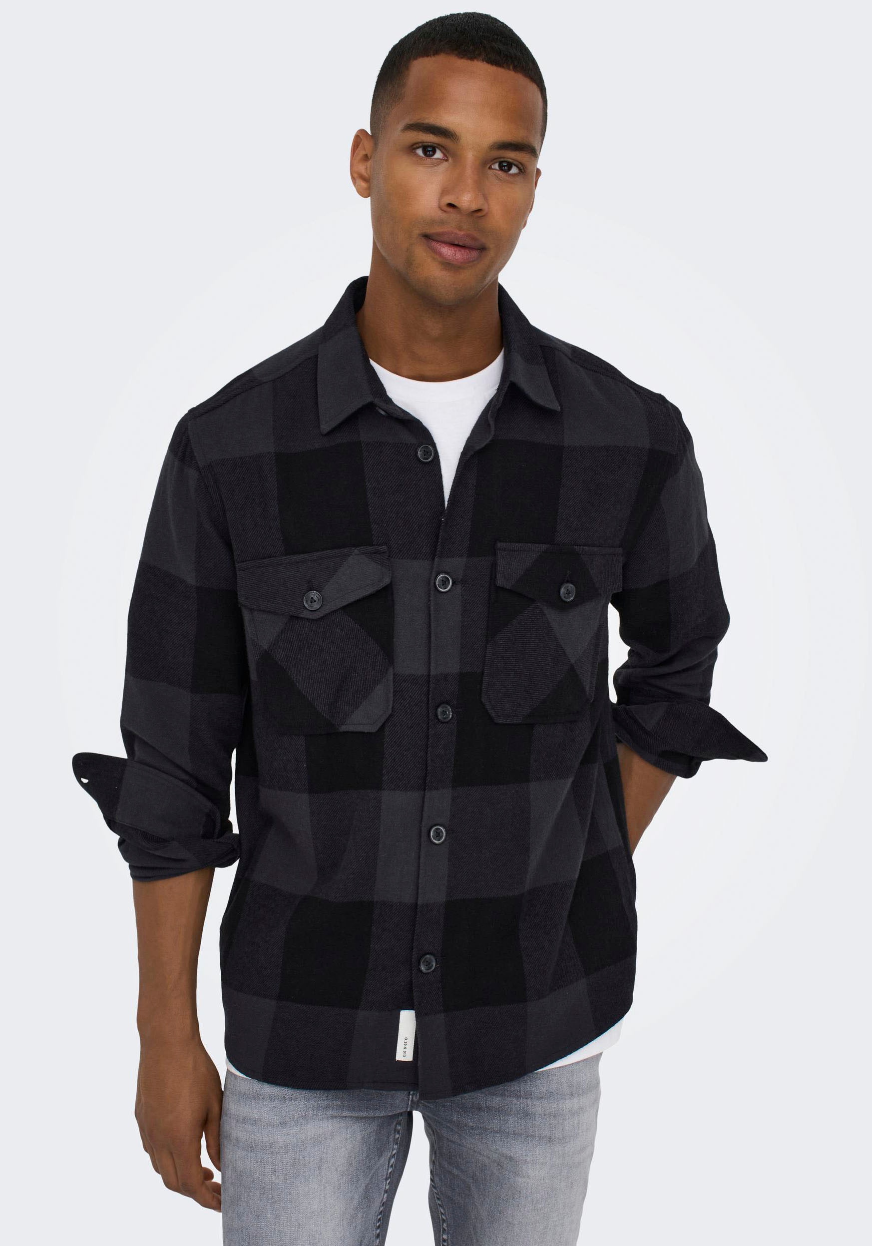 ONLY & SONS Karohemd »MILO LIFE CHECK OVERSHIRT« von ONLY & SONS