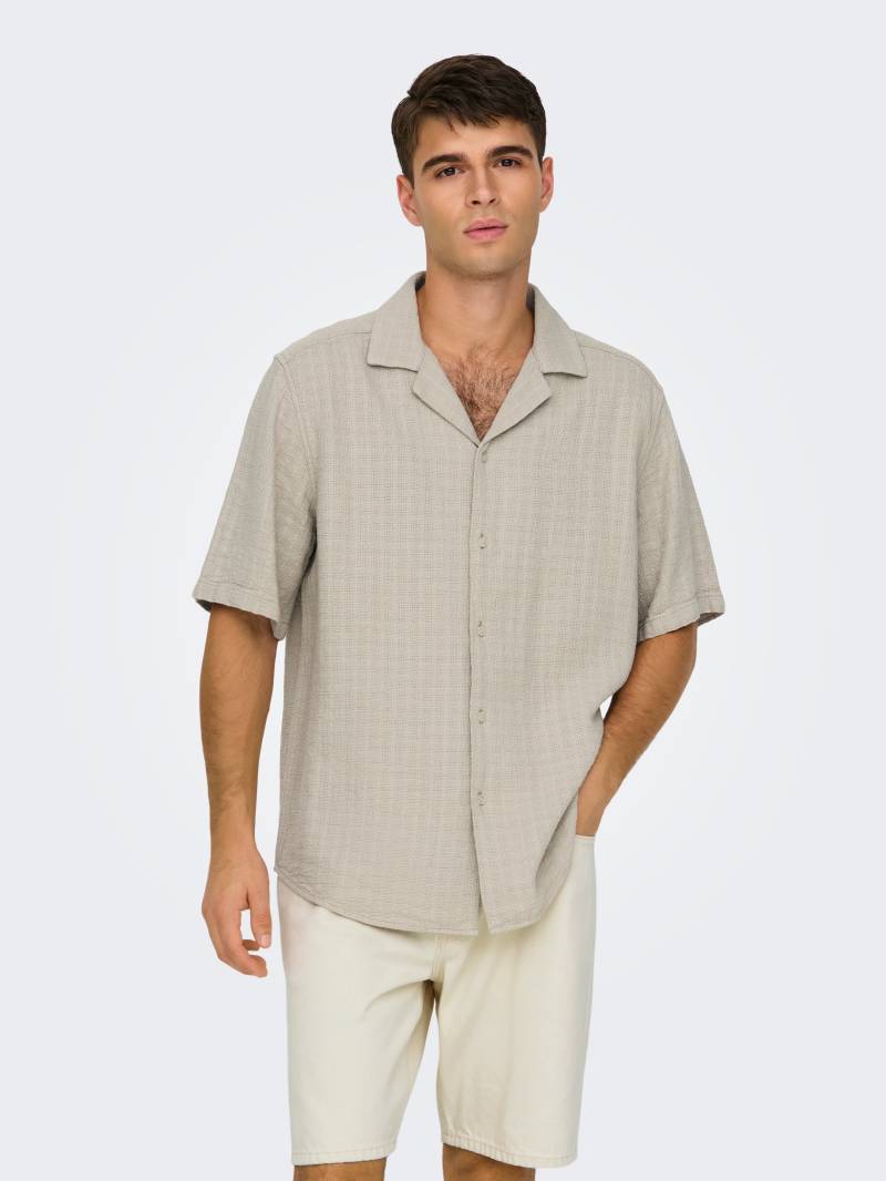 ONLY & SONS Kurzarmhemd »ONSLATHAM RLXSS RESORT LINEN STRUC 0257« von ONLY & SONS