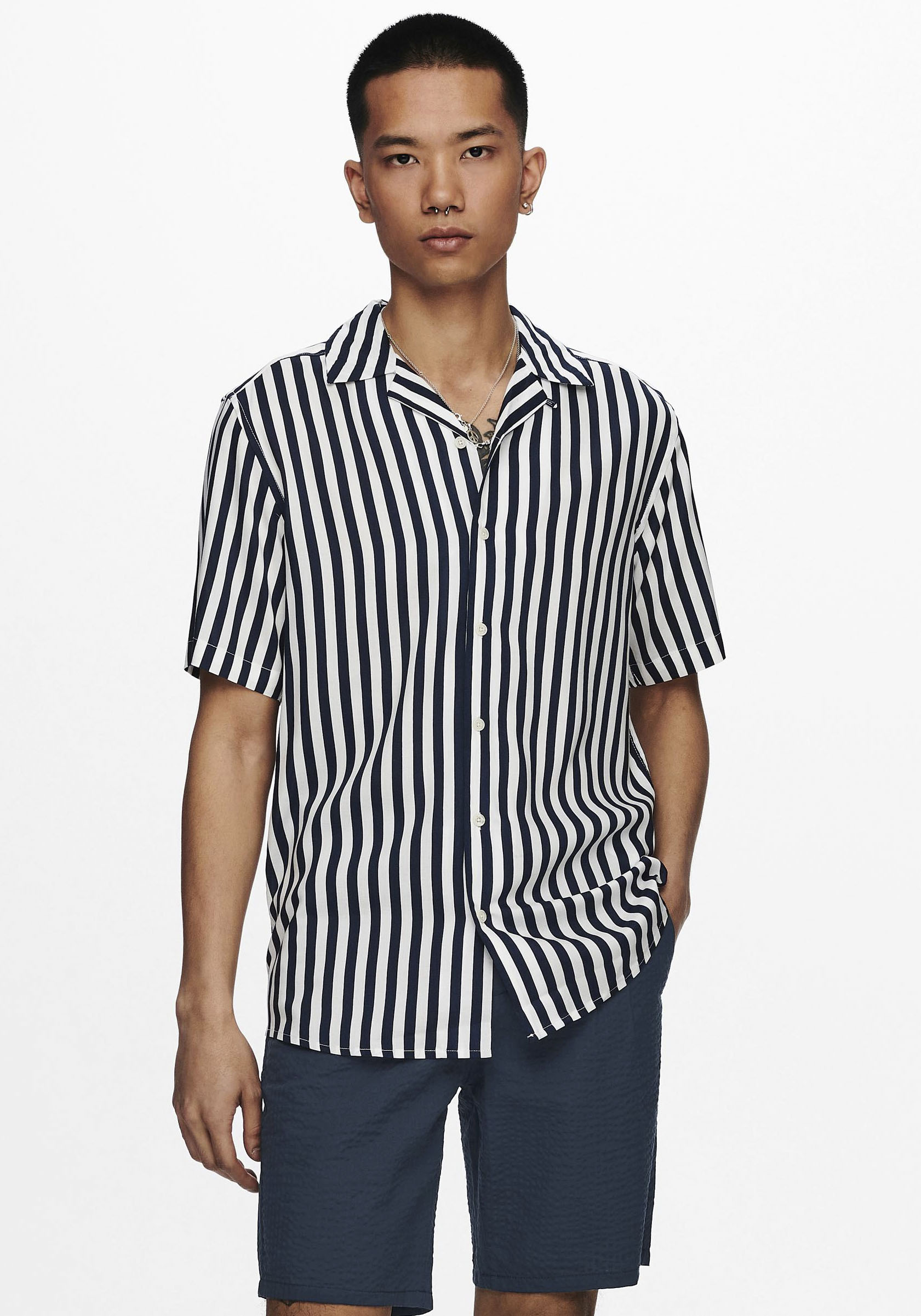 ONLY & SONS Kurzarmhemd »ONSWAYNE LIFE SS VISCOSE« von ONLY & SONS