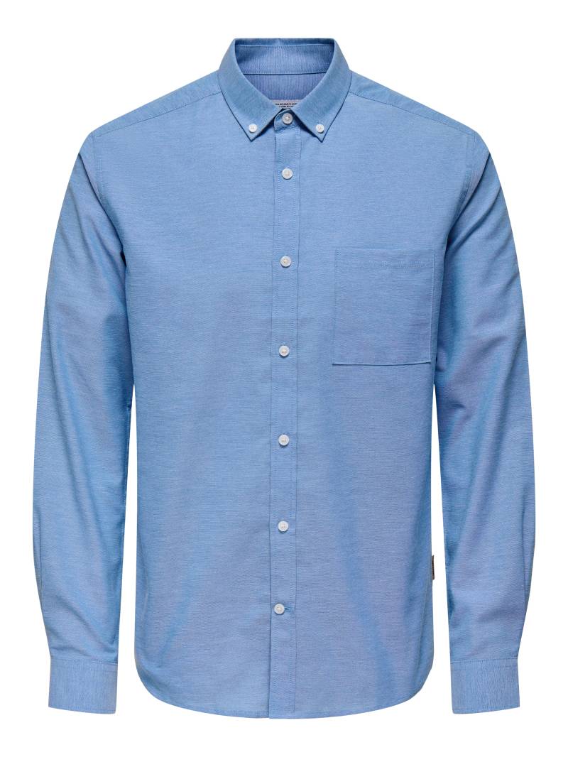ONLY & SONS Langarmhemd »ONSALVARES SLIM LS OXFORD SHIRT OTL« von ONLY & SONS