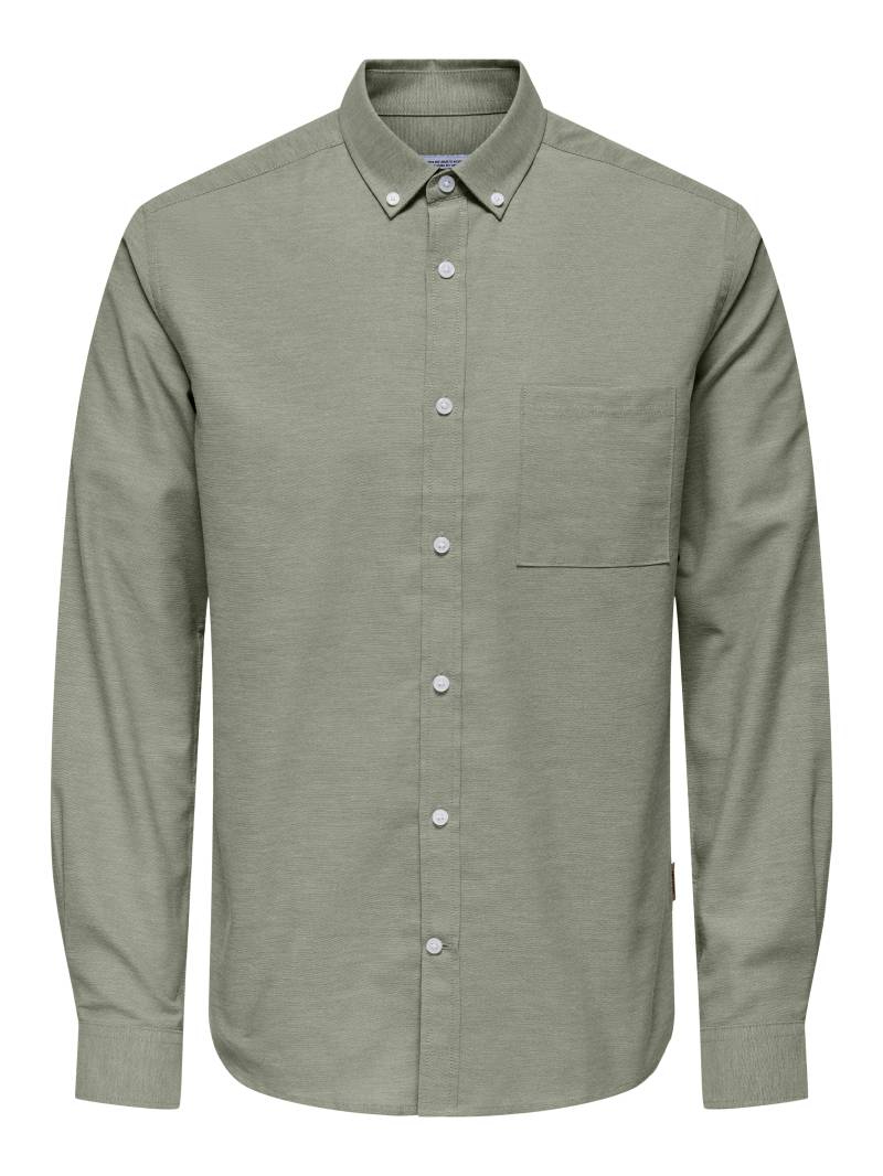 ONLY & SONS Langarmhemd »ONSALVARES SLIM LS OXFORD SHIRT OTL« von ONLY & SONS